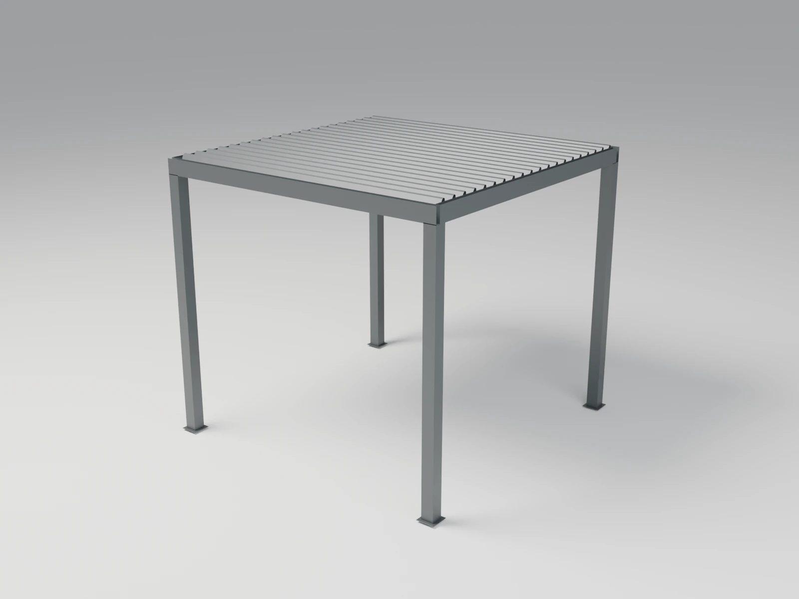 Louvano Sera Motorized Louvered Pergola, 3 × 3 m. Concept visualization · Not a customer installation