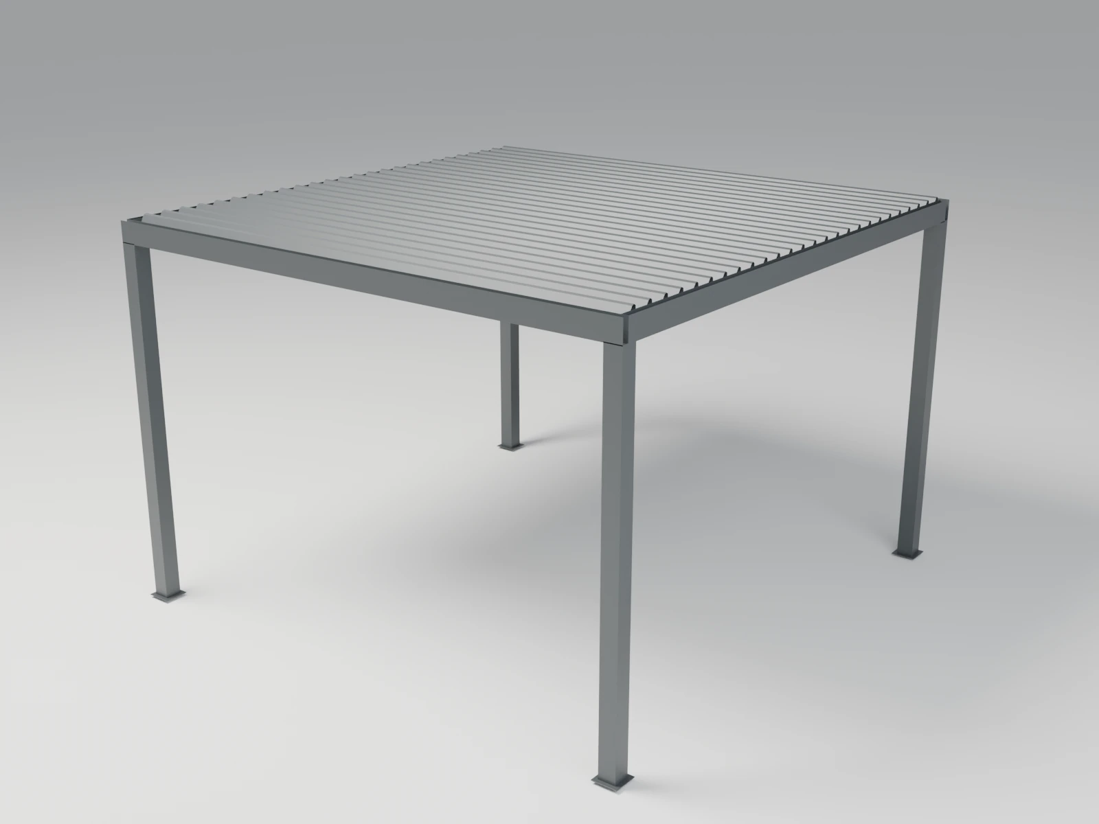 Louvano Sera Motorized Louvered Pergola, 4 × 4 m. Concept visualization · Not a customer installation